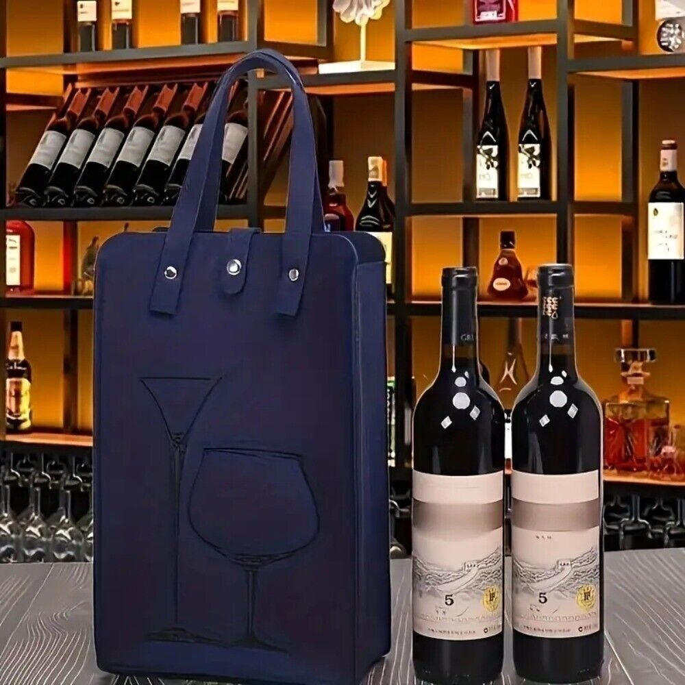 Wine & Beer Guayaquil - Hoge kwaliteit vilt rode wijntas dubbele